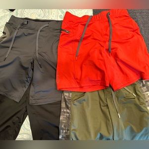 Hylete Helix II shorts (4 pairs) - size medium (black, grey, grey, red)